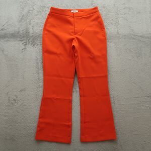 Nine West Pants Women's Size 2 Orange Mid-Rise Kick Flare 26" Inseam Stretch